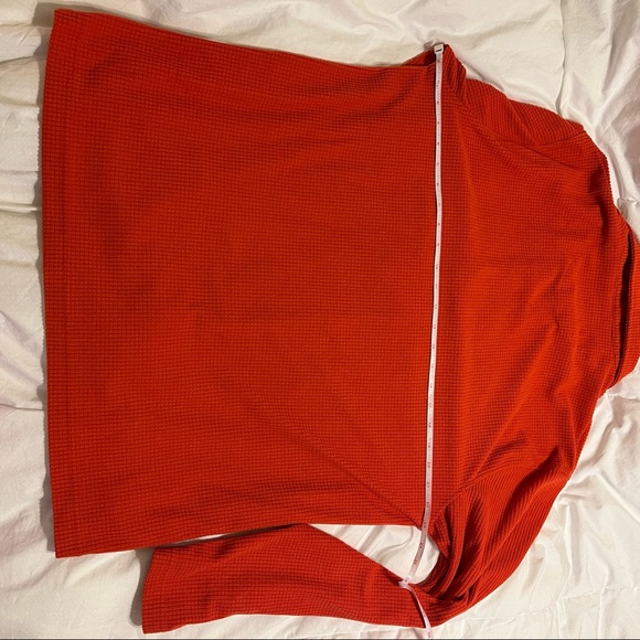 Chaps mens orange long sleeve 1/4 zip pullover size large  sweater soft - Picture 4 of 5